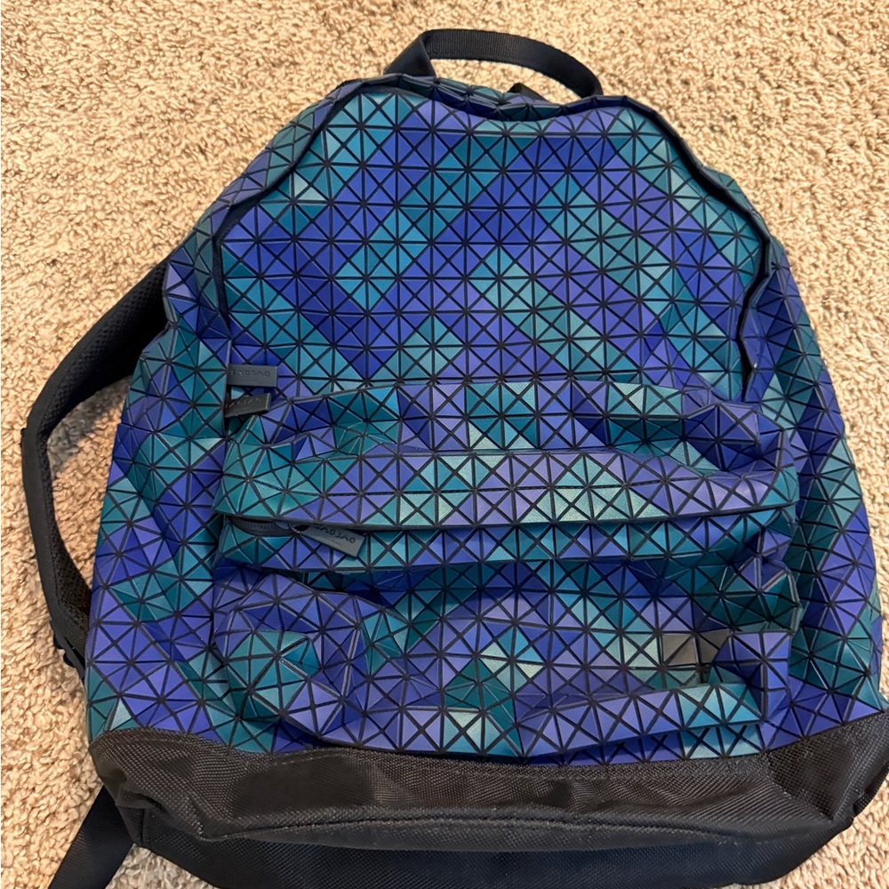 Issey Miyake BaoBao Geometric Blue and Black Backpack